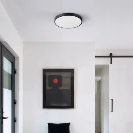 Brilagi - Luminaria de techo LED regulable GLASS POOL DOUBLE LED/48W/230V 3000-6000K 40 cm negra + mando a distancia