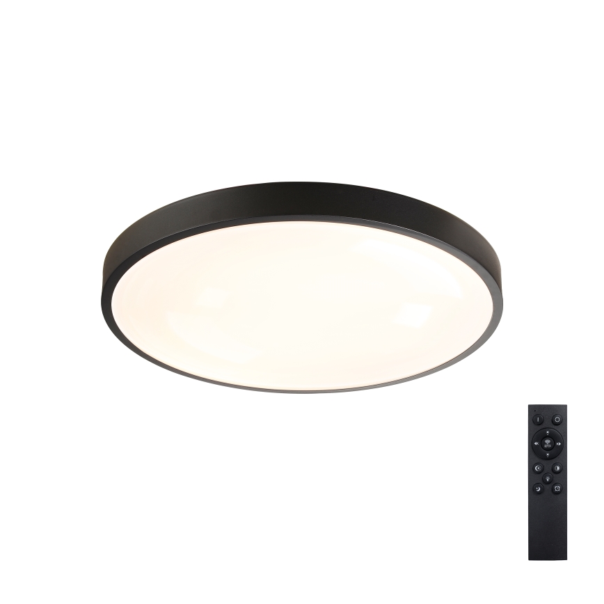 Brilagi - Luminaria de techo LED regulable GLASS POOL DOUBLE LED/48W/230V 3000-6000K 40 cm negra + mando a distancia