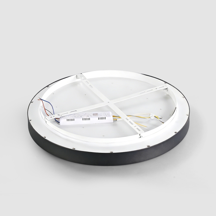 Brilagi - Luminaria de techo LED regulable GLASS POOL DOUBLE LED/48W/230V 3000-6000K 40 cm negra + mando a distancia