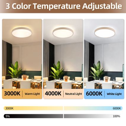 Brilagi - Luminaria de techo LED regulable GLASS POOL DOUBLE LED/60W/230V 3000-6000K 50 cm beige + control remoto