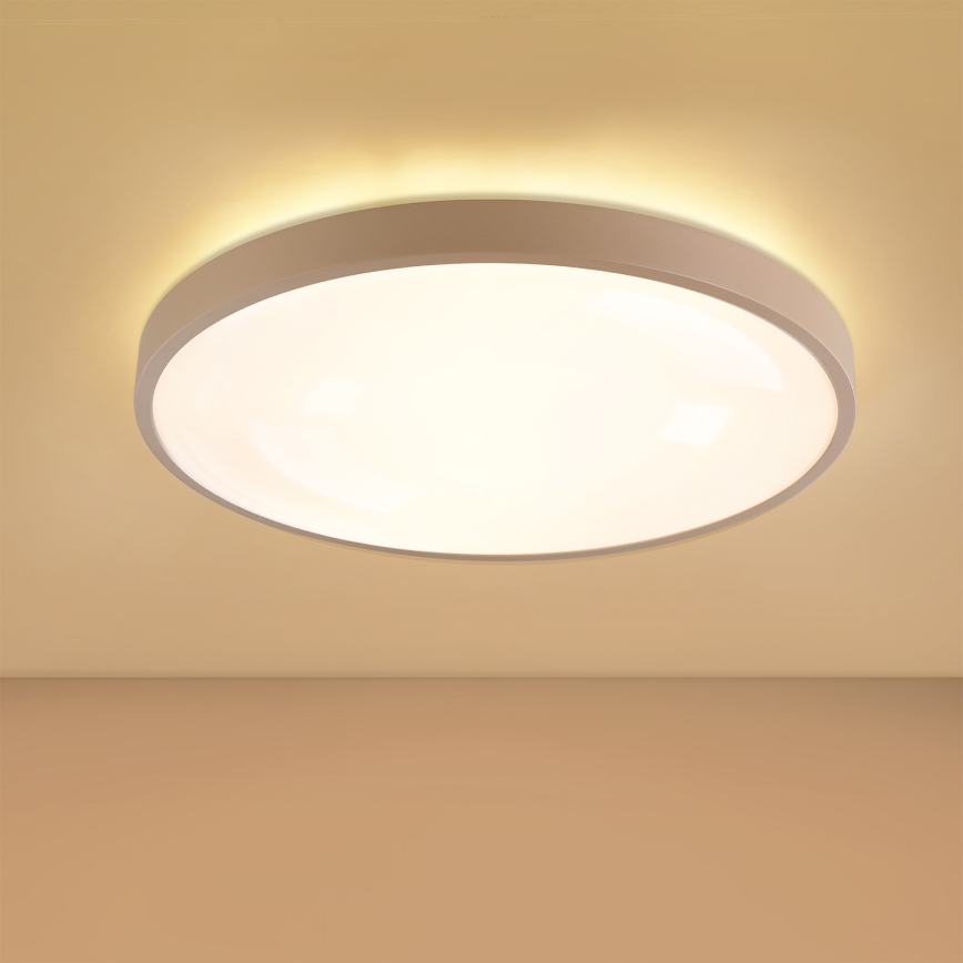 Brilagi - Luminaria de techo LED regulable GLASS POOL DOUBLE LED/60W/230V 3000-6000K 50 cm beige + control remoto