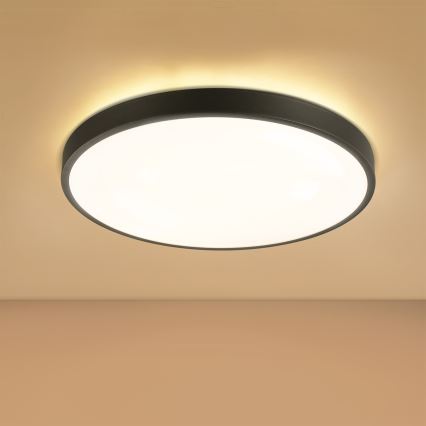Brilagi - Luminaria LED regulable de techo GLASS POOL DOUBLE LED/60W/230V 3000-6000K 50 cm negra + mando a distancia