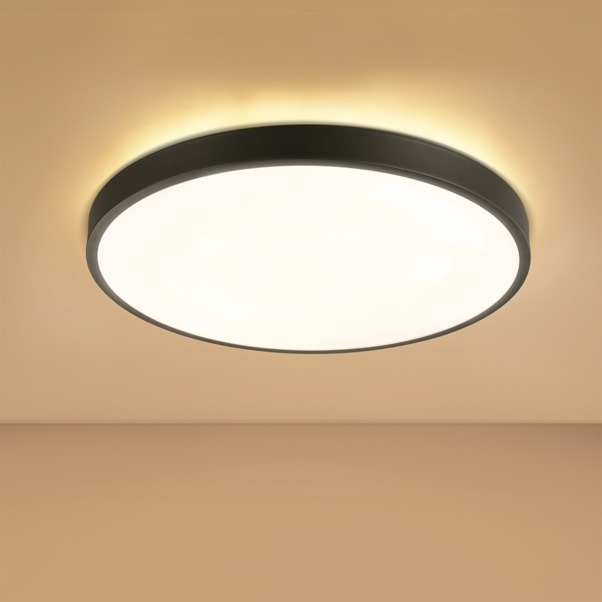 Brilagi - Luminaria LED regulable de techo GLASS POOL DOUBLE LED/60W/230V 3000-6000K 50 cm negra + mando a distancia