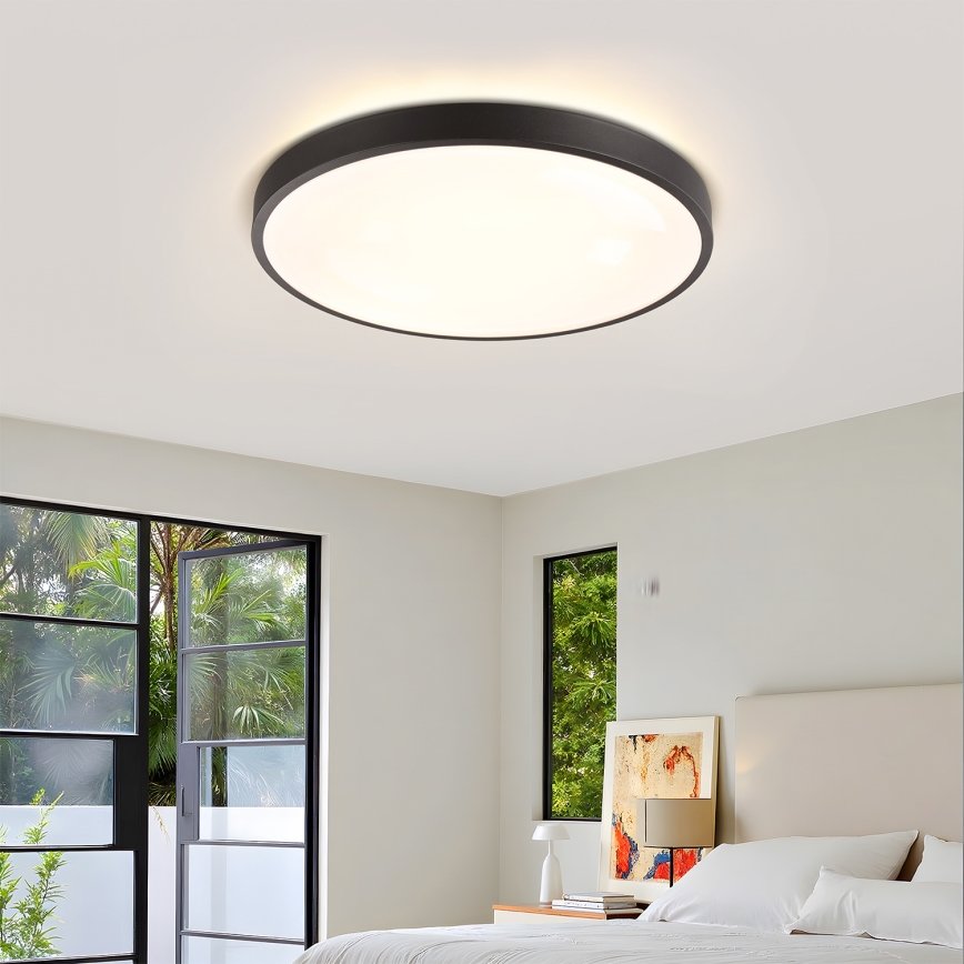 Brilagi - Luminaria LED regulable de techo GLASS POOL DOUBLE LED/60W/230V 3000-6000K 50 cm negra + mando a distancia