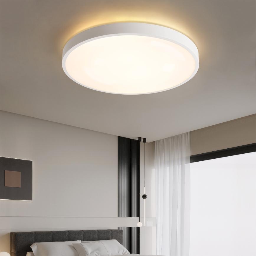 Brilagi - Lámpara de techo LED regulable GLASS POOL DOUBLE LED/80W/230V 3000-6000K 60 cm blanco + mando a distancia