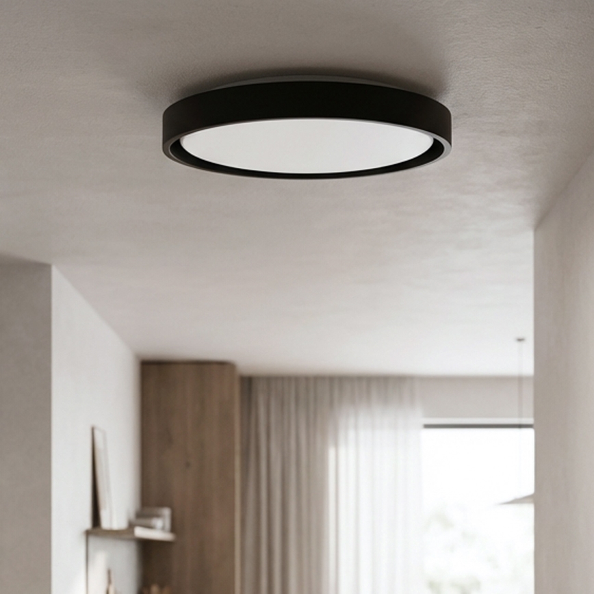 Brilagi - Lámpara de techo LED regulable MATTEO LED/48W/230V 3000-6500K Ø 41 cm negro + mando a distancia