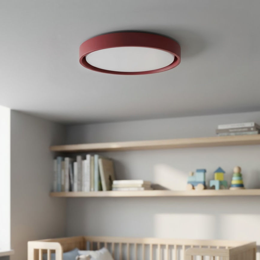Brilagi - Lámpara de techo LED regulable MATTEO LED/48W/230V 3000-6500K Ø 41 cm roja + mando a distancia