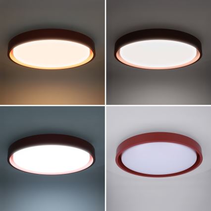 Brilagi - Lámpara de techo LED regulable MATTEO LED/48W/230V 3000-6500K Ø 41 cm roja + mando a distancia