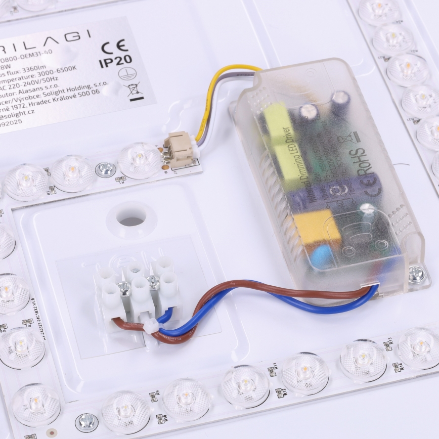 Brilagi - Lámpara de techo LED regulable MATTEO LED/48W/230V 3000-6500K Ø 41 cm roja + mando a distancia