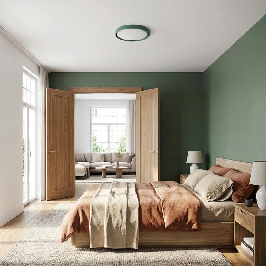 Brilagi - Luminaria de techo LED regulable MATTEO LED/48W/230V 3000-6500K Ø 41 cm verde + mando a distancia