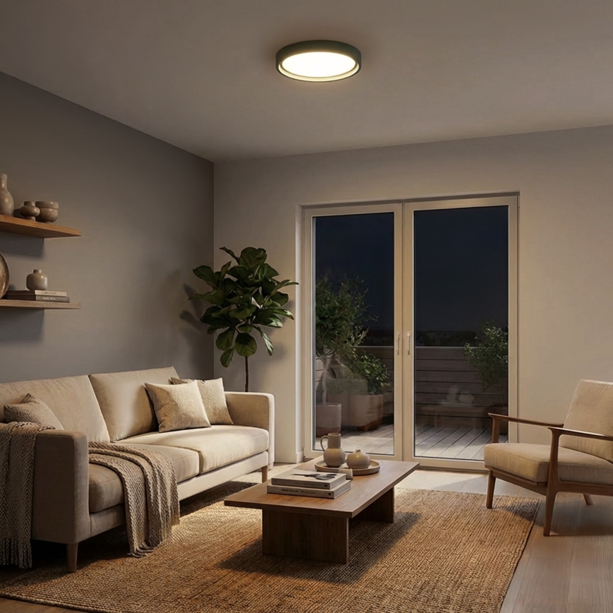 Brilagi - Luminaria de techo LED regulable MATTEO LED/48W/230V 3000-6500K Ø 41 cm verde + mando a distancia