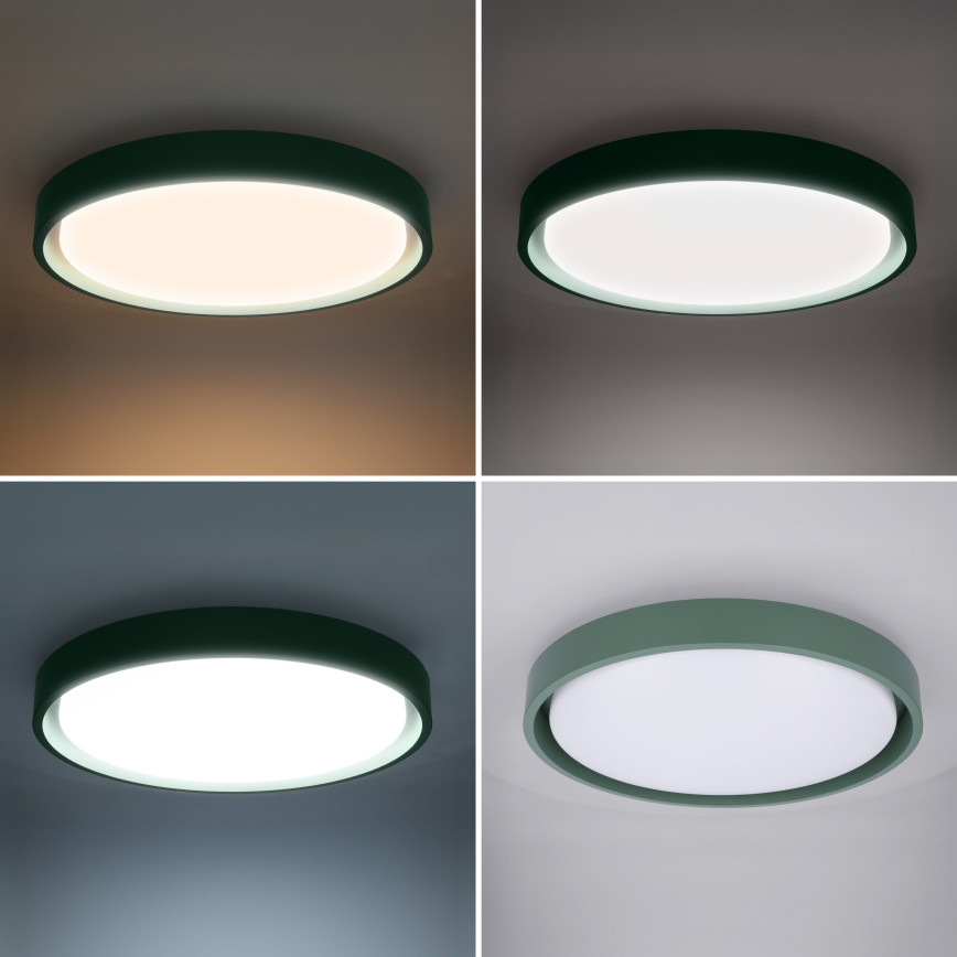 Brilagi - Luminaria de techo LED regulable MATTEO LED/48W/230V 3000-6500K Ø 41 cm verde + mando a distancia