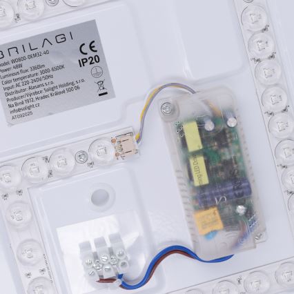 Brilagi - Luminaria de techo LED regulable MATTEO LED/48W/230V 3000-6500K Ø 41 cm verde + mando a distancia