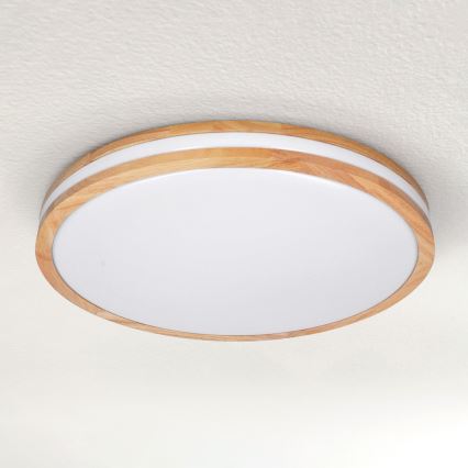 Brilagi - Lámpara de techo LED regulable MOLINA LED/60W/230V 3000-6500K roble diámetro 58 cm + mando a distancia