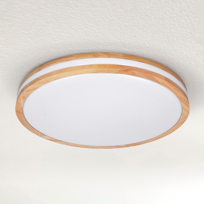 Brilagi - Lámpara de techo LED regulable MOLINA LED/60W/230V 3000-6500K roble diámetro 58 cm + mando a distancia