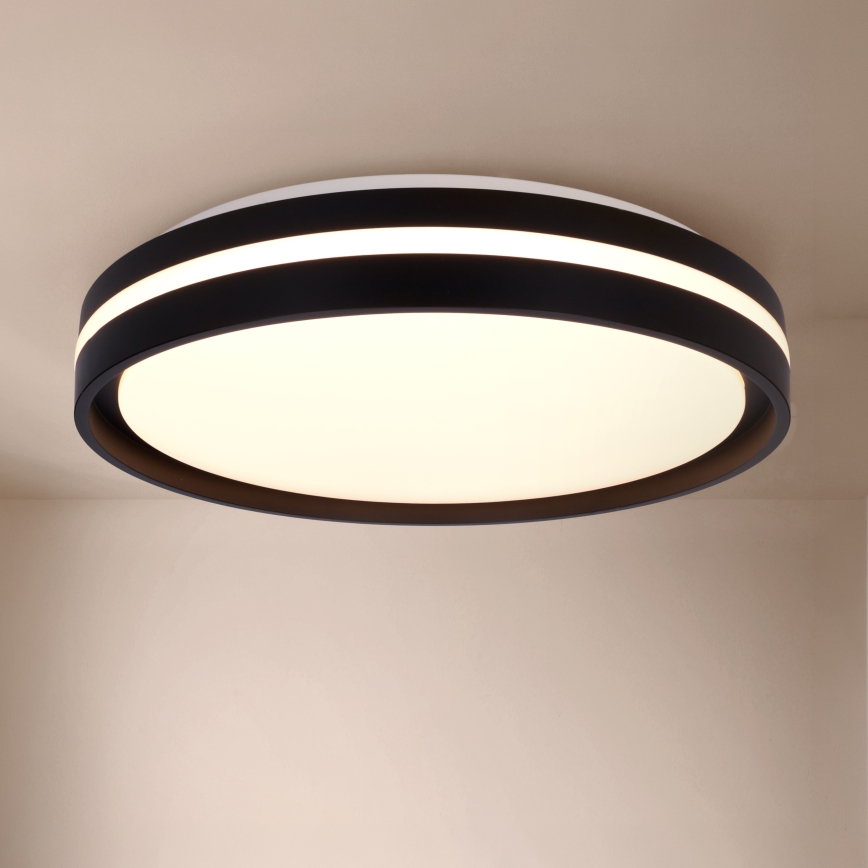 Brilagi - Luminaria de techo LED regulable NAOMI LED/48W/230V 3000-6500K Ø39 cm negra + control remoto