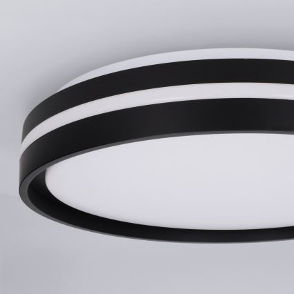 Brilagi - Luminaria de techo LED regulable NAOMI LED/48W/230V 3000-6500K Ø39 cm negra + control remoto