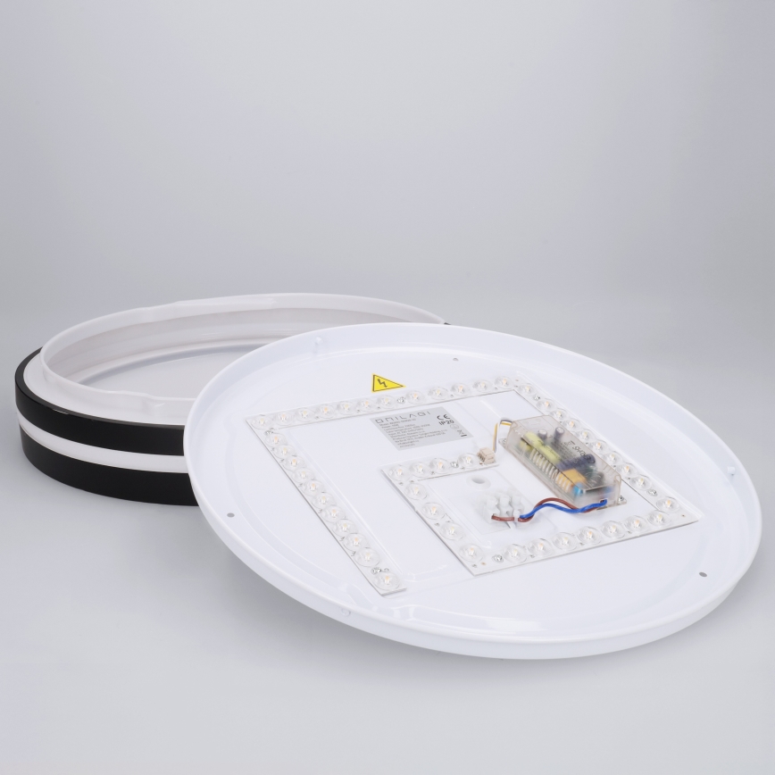 Brilagi - Luminaria de techo LED regulable NAOMI LED/48W/230V 3000-6500K Ø39 cm negra + control remoto