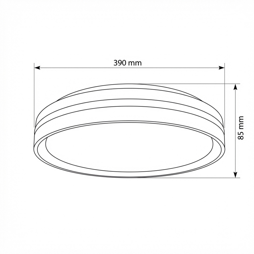 Brilagi - Luminaria de techo LED regulable NAOMI LED/48W/230V 3000-6500K Ø39 cm negra + control remoto