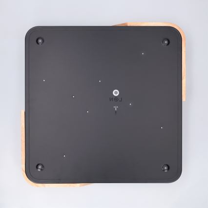 Brilagi - Lámpara de techo LED regulable PILANA LED/48W/230V 3000-6500K roble/negro 42x42 cm + mando a distancia