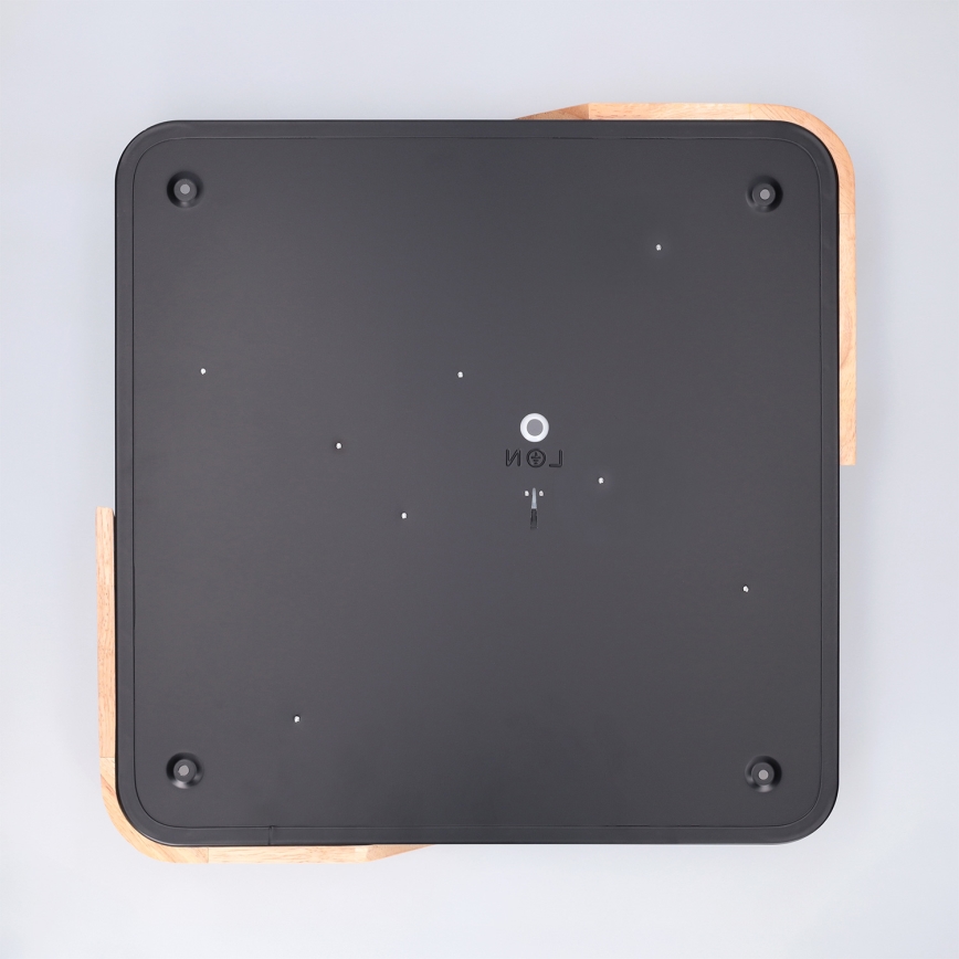 Brilagi - Lámpara de techo LED regulable PILANA LED/48W/230V 3000-6500K roble/negro 42x42 cm + mando a distancia