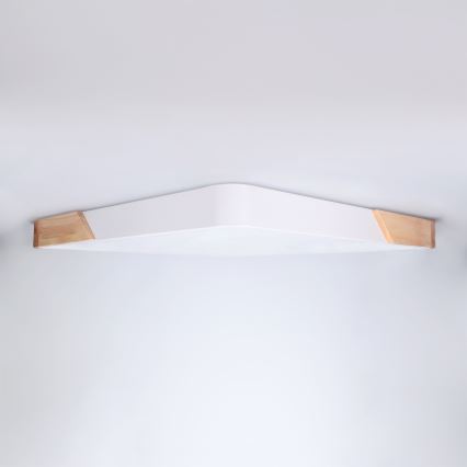 Brilagi - Lámpara de techo LED regulable PILANA LED/60W/230V 3000-6500K roble/blanco 56x56 cm + mando a distancia