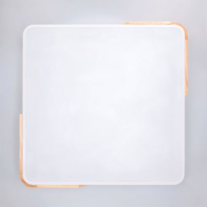 Brilagi - Lámpara de techo LED regulable PILANA LED/60W/230V 3000-6500K roble/blanco 56x56 cm + mando a distancia