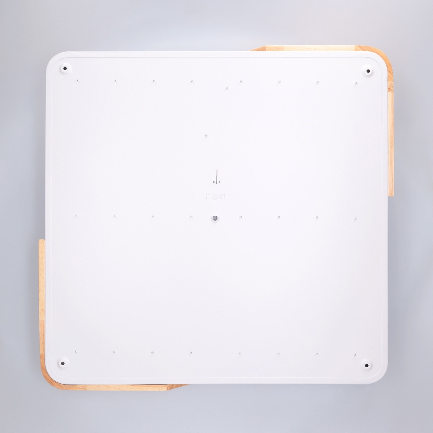 Brilagi - Lámpara de techo LED regulable PILANA LED/60W/230V 3000-6500K roble/blanco 56x56 cm + mando a distancia