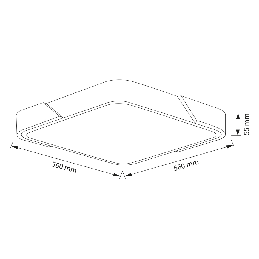 Brilagi - Lámpara de techo LED regulable PILANA LED/60W/230V 3000-6500K roble/blanco 56x56 cm + mando a distancia