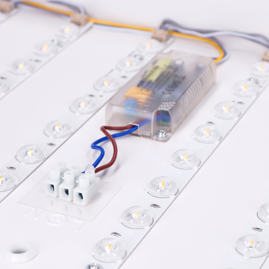 Brilagi - Plafón LED regulable PILANA LED/60W/230V 3000-6500K roble/negro 56x56 cm + control remoto