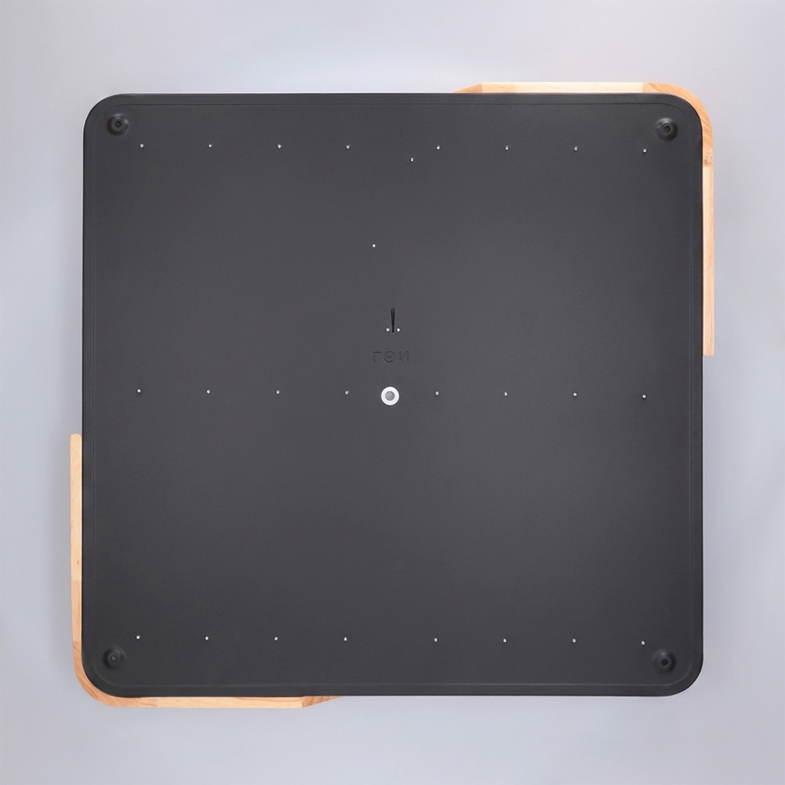 Brilagi - Plafón LED regulable PILANA LED/60W/230V 3000-6500K roble/negro 56x56 cm + control remoto