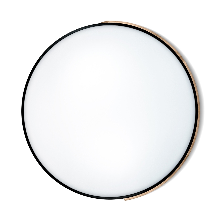 Brilagi - Luminaria de techo LED regulable PILANA LED/72W/230V 3000-6500K roble/negro Ø 80 cm + control remoto