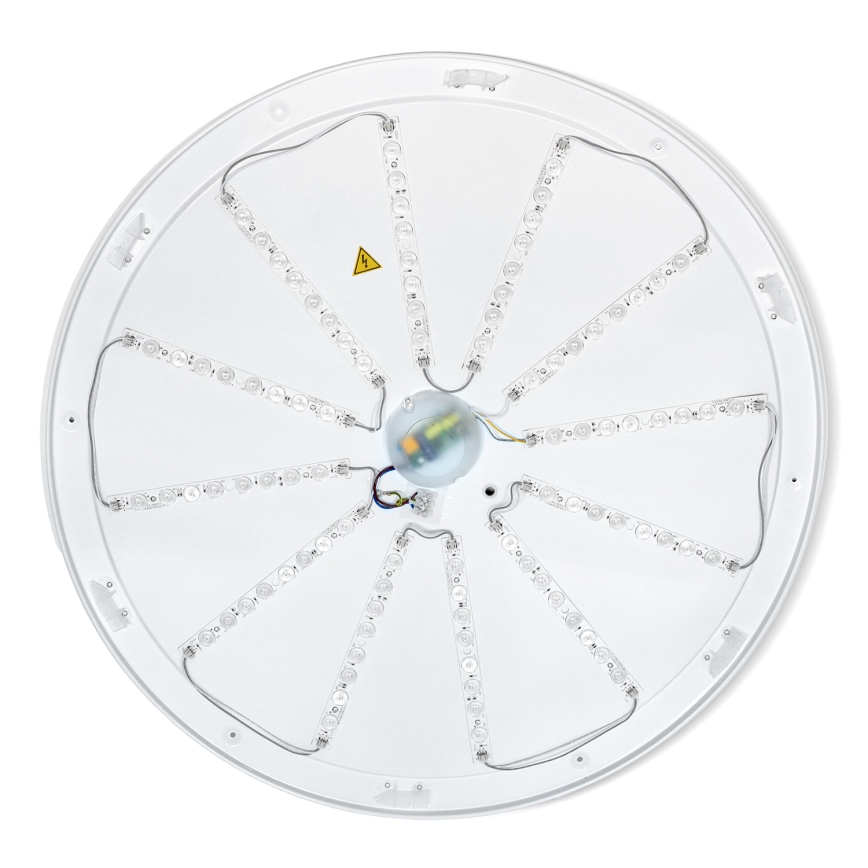 Brilagi - Luminaria de techo LED regulable PILANA LED/72W/230V 3000-6500K roble/negro Ø 80 cm + control remoto