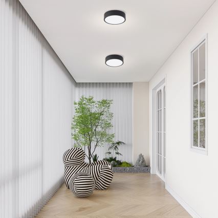 BRILAGI - Lámpara de techo LED regulable POOL LED/18W/230V 3000-6000K 20 cm negra + mando a distancia