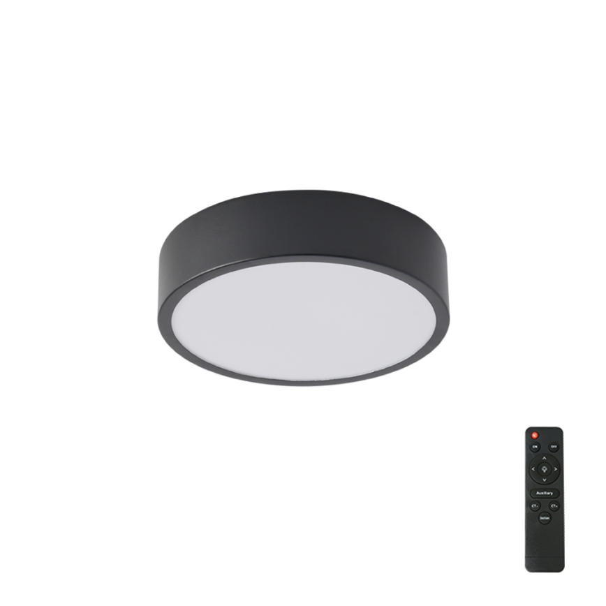 BRILAGI - Lámpara de techo LED regulable POOL LED/18W/230V 3000-6000K 20 cm negra + mando a distancia