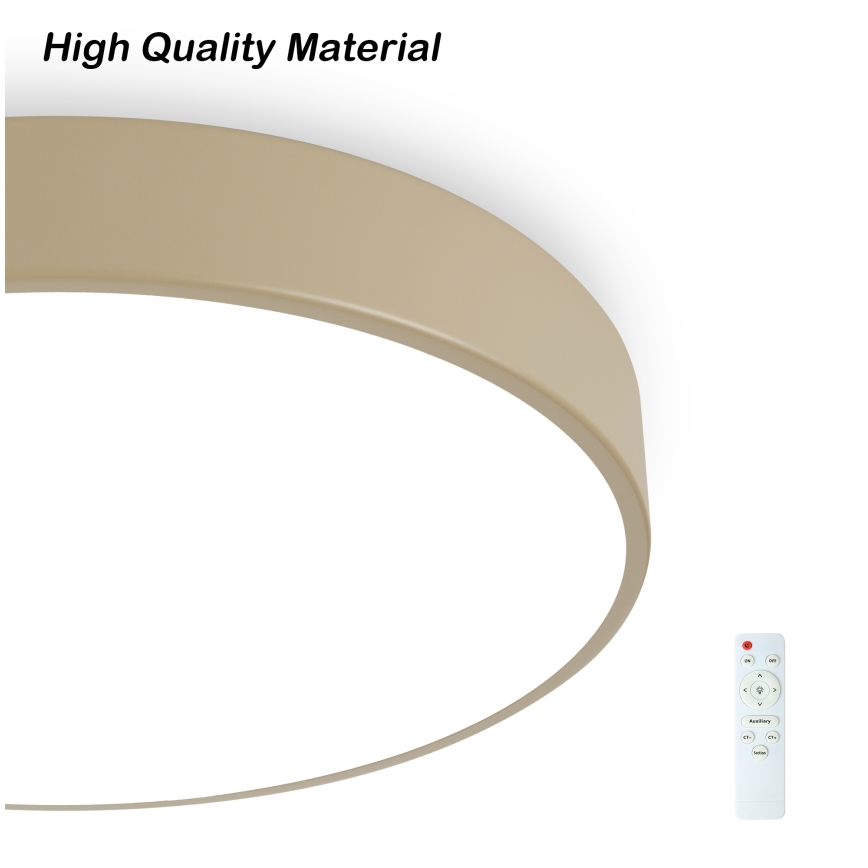 Brilagi - Luminaria de techo LED regulable POOL LED/48W/230V 3000-6000K diámetro 40 cm beige + mando a distancia
