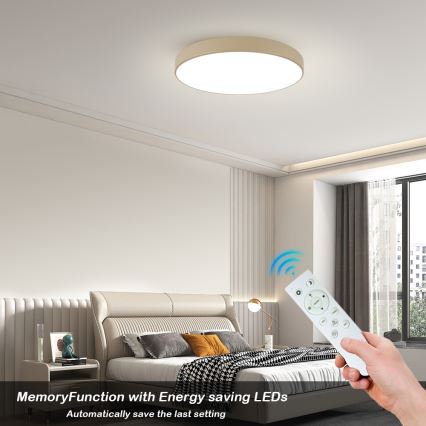 Brilagi - Luminaria de techo LED regulable POOL SMART LED/100W/230V 3000-6000K 80 cm beige Wi-Fi Tuya + mando a distancia