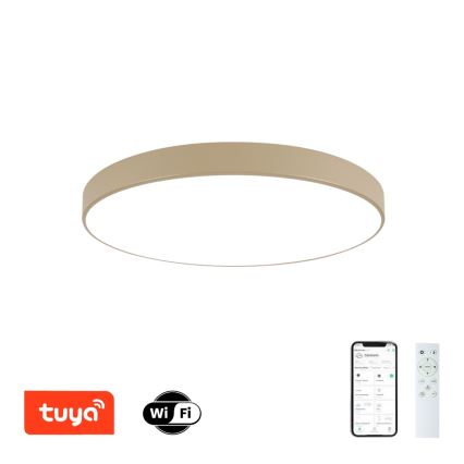 Brilagi - Luminaria de techo LED regulable POOL SMART LED/100W/230V 3000-6000K 80 cm beige Wi-Fi Tuya + mando a distancia