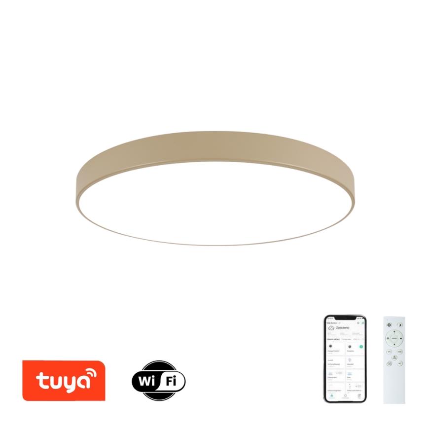 Brilagi - Luminaria de techo LED regulable POOL SMART LED/100W/230V 3000-6000K 80 cm beige Wi-Fi Tuya + mando a distancia