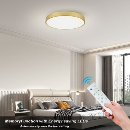 Brilagi - Luminaria de techo LED regulable POOL SMART LED/100W/230V 3000-6000K 80 cm dorada Wi-Fi Tuya + mando a distancia