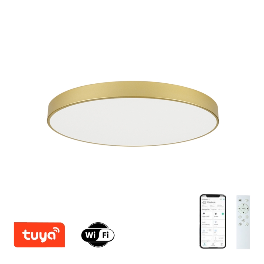 Brilagi - Luminaria de techo LED regulable POOL SMART LED/100W/230V 3000-6000K 80 cm dorada Wi-Fi Tuya + mando a distancia