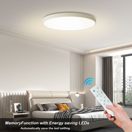 Brilagi - Plafón LED regulable POOL SMART LED/100W/230V 3000-6000K, diámetro 80 cm, Wi-Fi Tuya, blanco + mando a distancia