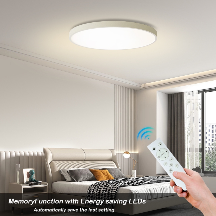 Brilagi - Plafón LED regulable POOL SMART LED/100W/230V 3000-6000K, diámetro 80 cm, Wi-Fi Tuya, blanco + mando a distancia