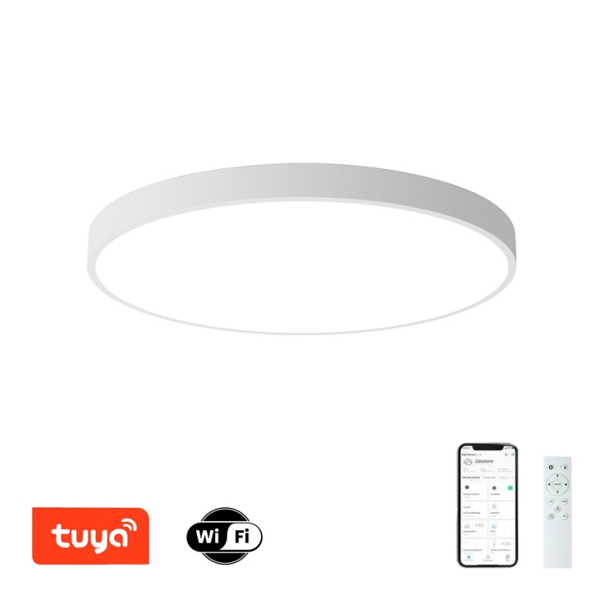 Brilagi - Plafón LED regulable POOL SMART LED/100W/230V 3000-6000K, diámetro 80 cm, Wi-Fi Tuya, blanco + mando a distancia