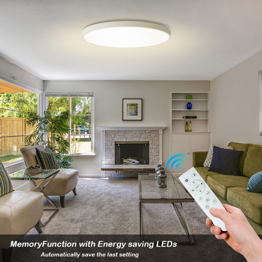 Brilagi - Luminaria de techo LED regulable POOL SMART LED/128W/230V 3000-6000K Ø 100 cm Wi-Fi Tuya blanco + mando a distancia