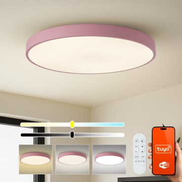 Brilagi - Luminaria LED regulable POOL SMART LED/128W/230V Ø 100 cm 3000-6000K Wi-Fi Tuya + mando a distancia rosa