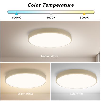 Brilagi - Lámpara de techo LED regulable POOL SMART LED/48W/230V 3000-6000K diámetro 40 cm Wi-Fi Tuya beige + mando a distancia
