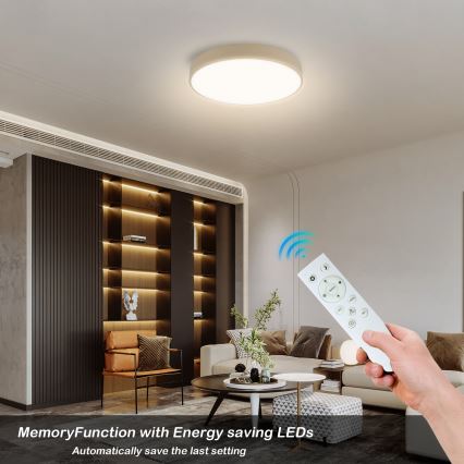Brilagi - Lámpara de techo LED regulable POOL SMART LED/48W/230V 3000-6000K diámetro 40 cm Wi-Fi Tuya beige + mando a distancia