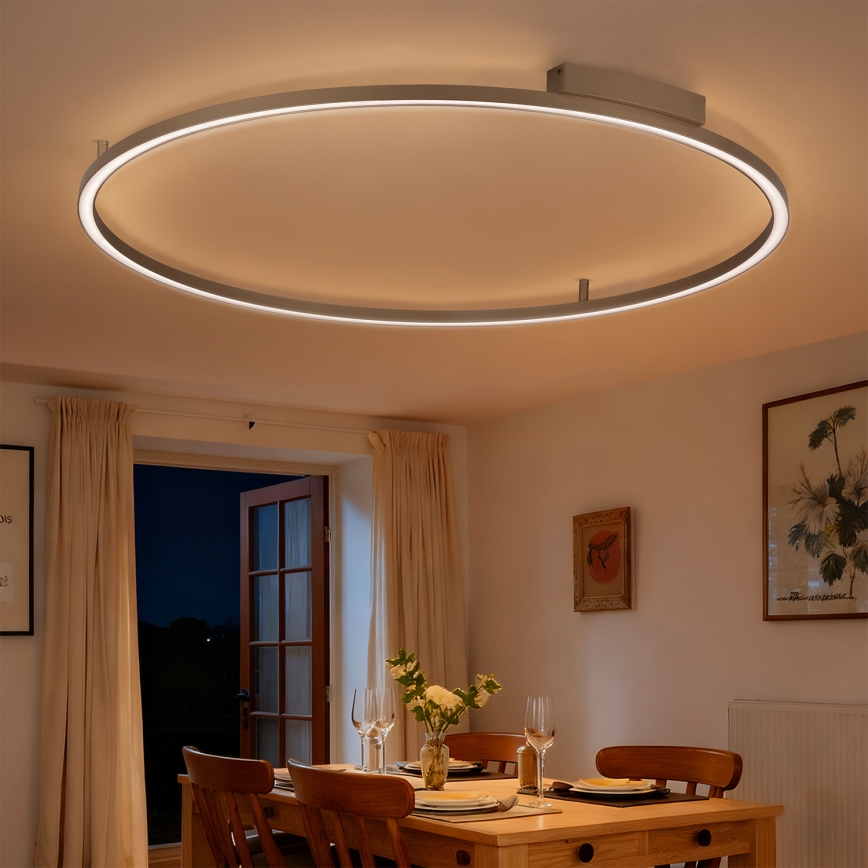 Brilagi - Lámpara de techo LED regulable PORTOFINO LED/85W/230V 3000-6000K, diámetro 120 cm, beige + mando a distancia