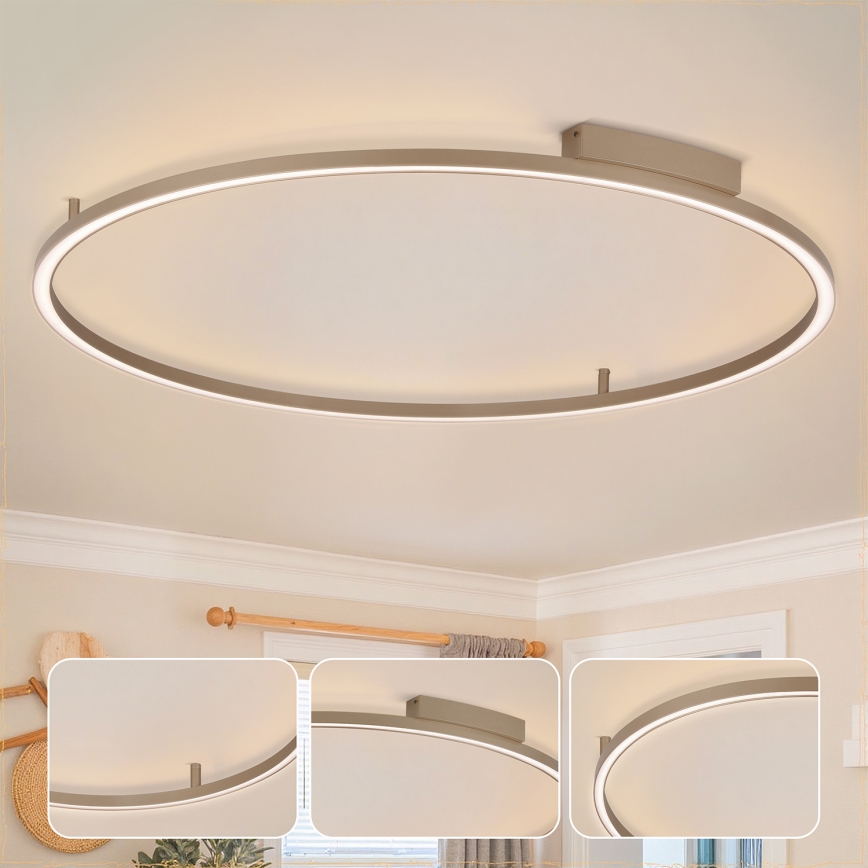 Brilagi - Lámpara de techo LED regulable PORTOFINO LED/85W/230V 3000-6000K, diámetro 120 cm, beige + mando a distancia